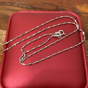 925 Sterling Silver Bar Link Chain